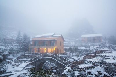 雪后的山村