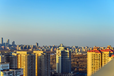 中国北京朝阳区城市建筑群