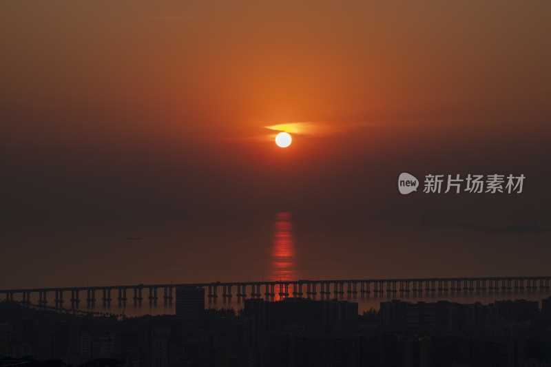 深圳西海岸的日落