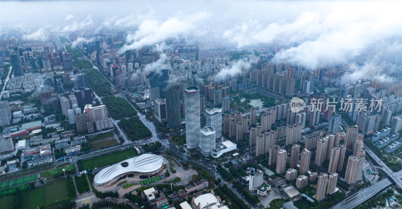 西安城市建筑群 商业高楼