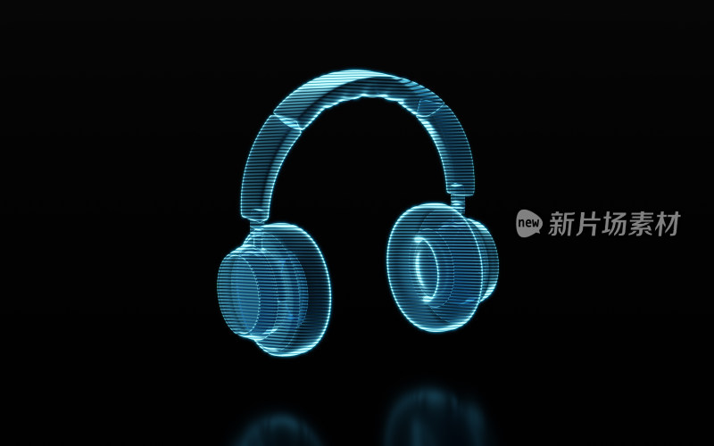头戴式耳机3D渲染