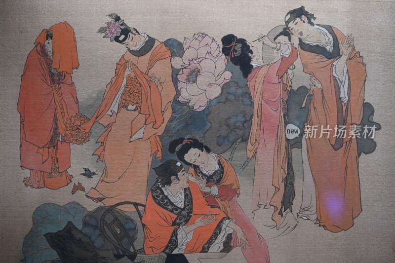 古代女子人物群像绘画