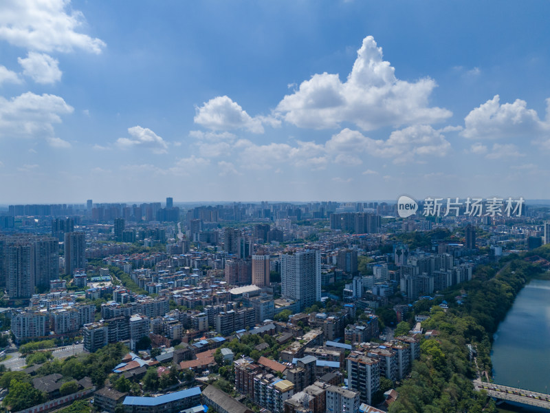 四川自贡城市大景自贡城市建设