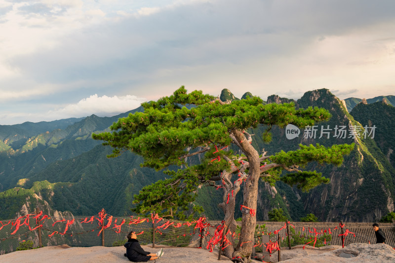 西岳华山日出日落朝霞晚霞云海美景