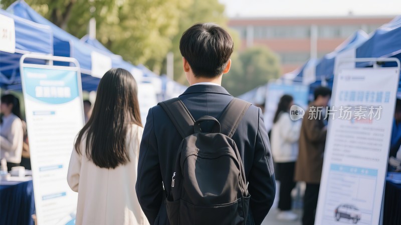 校园招聘会，毕业季学生职场入职就业求职