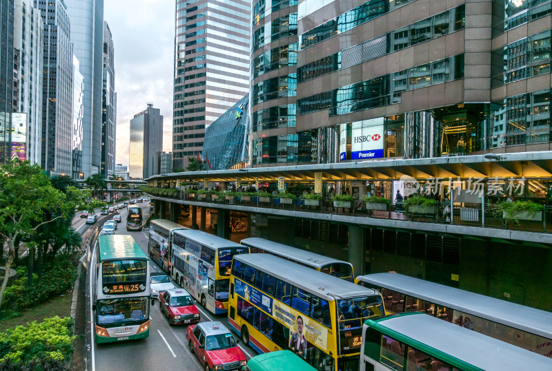 香港中环街道交通