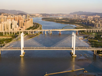 福建福州城市风光建设风景航拍