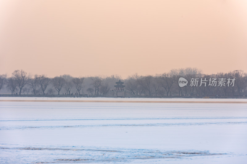 北京 颐和园雪景 北京古建雪景