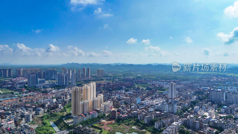 广西来宾城市建设城市大景航拍图