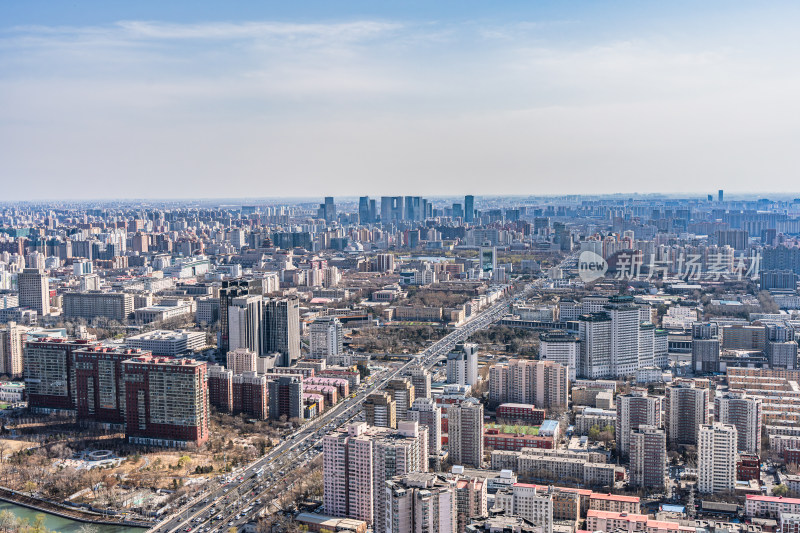 北京城市风光交通车流建筑群