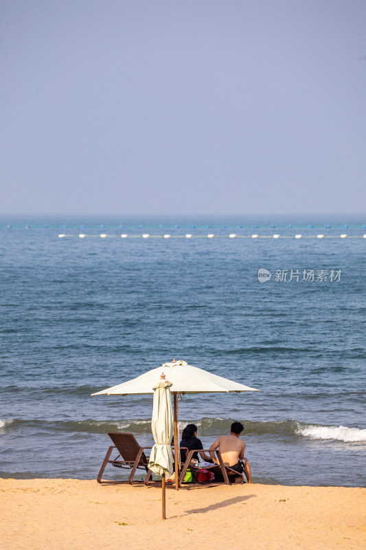 山东日照金沙滩海滨海岸海滩景观