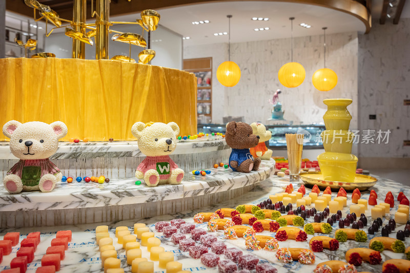 高级餐厅自助餐点心餐台