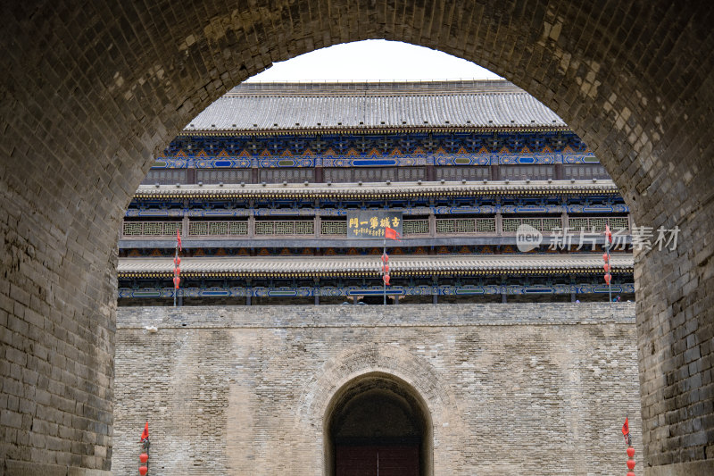 西安城墙城门安远门 古建筑旅游