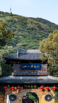 早春的无锡惠山古镇景点景观