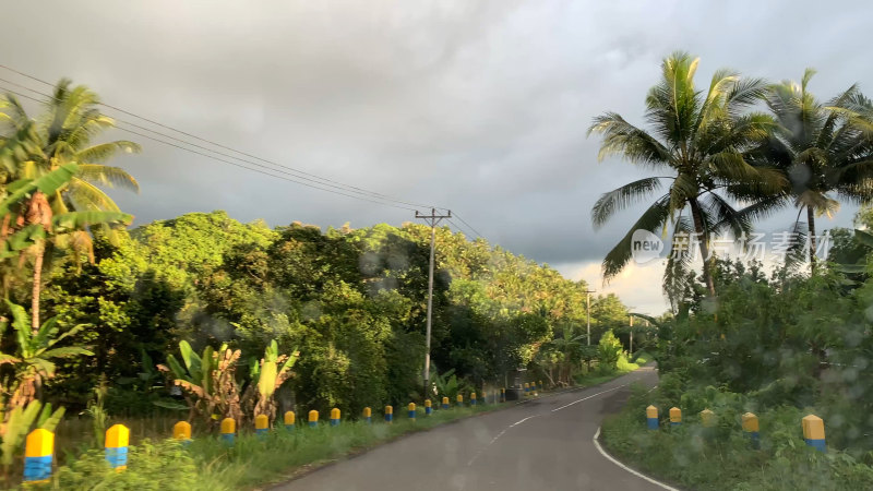 印尼巴厘岛道路街景