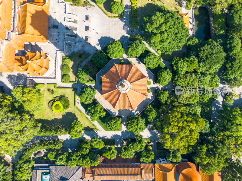 航拍福州西禅寺