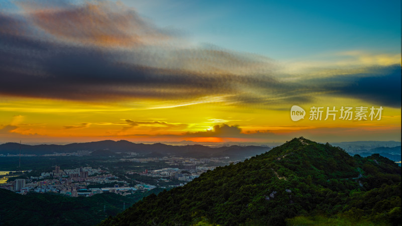 深圳阳台山风门凹夕阳长曝光