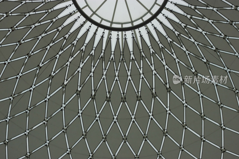 几何结构穹顶建筑特写