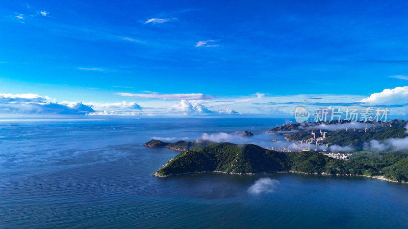 南澳岛清晨云海海上岛屿大海海洋航拍图