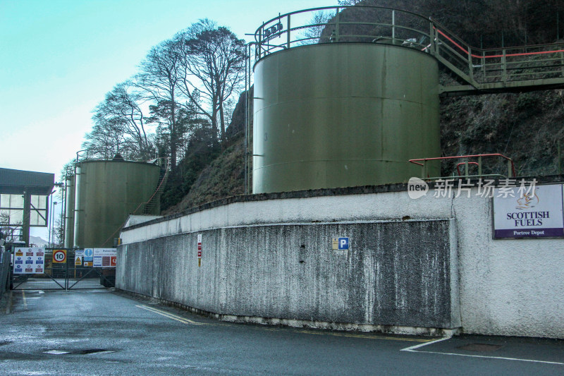 苏格兰燃油码头油罐场景
