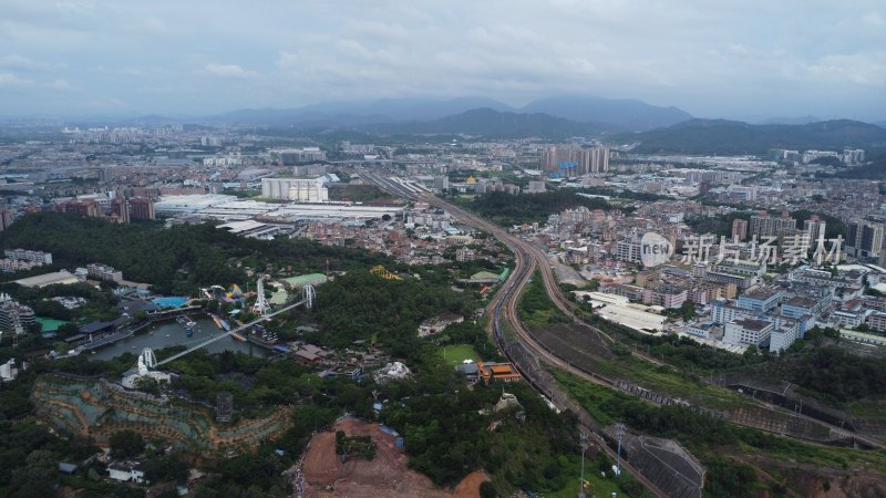 广东东莞：航拍常平镇隐贤山庄