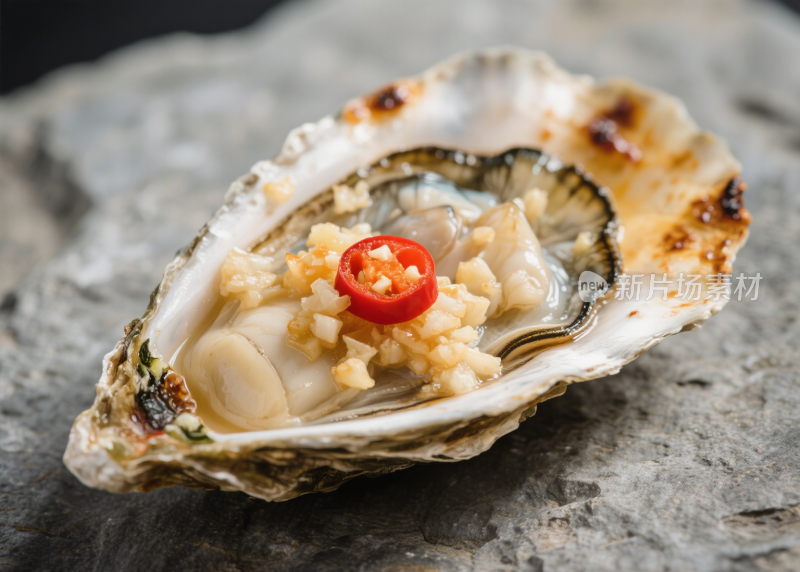 生蚝烤生蚝清蒸生蚝海鲜餐饮美食