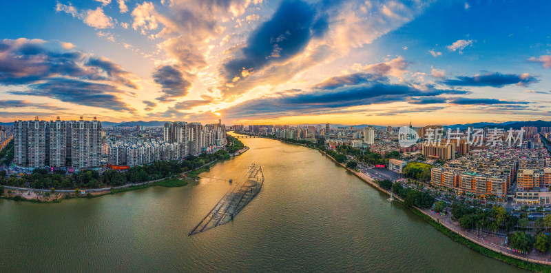 揭阳市政府 揭阳榕江 揭阳全景 揭阳晚霞