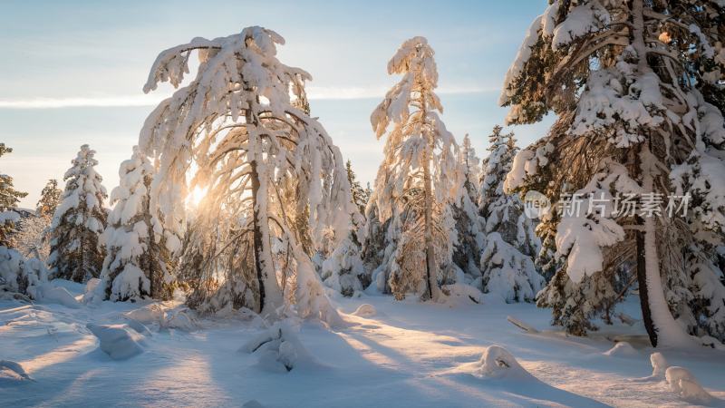 航拍雪山美景