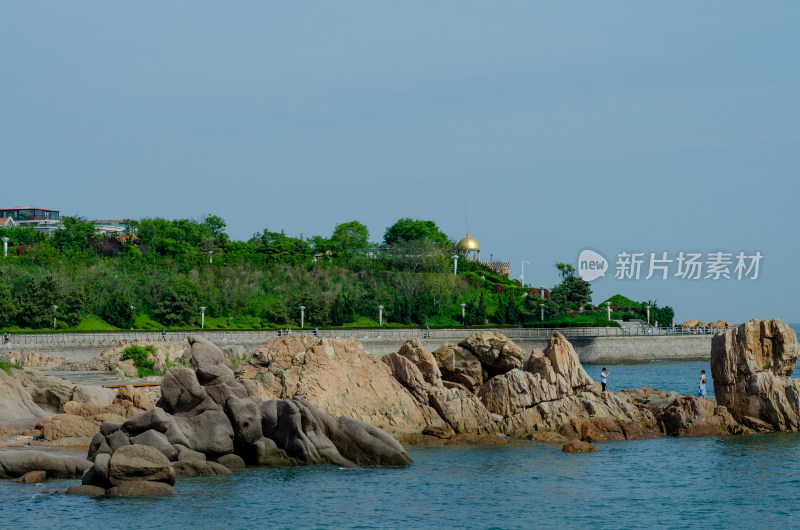 青岛麦岛湾海滨风光