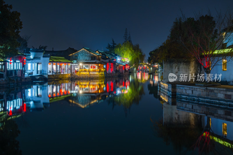 江南水乡西塘古镇夜景