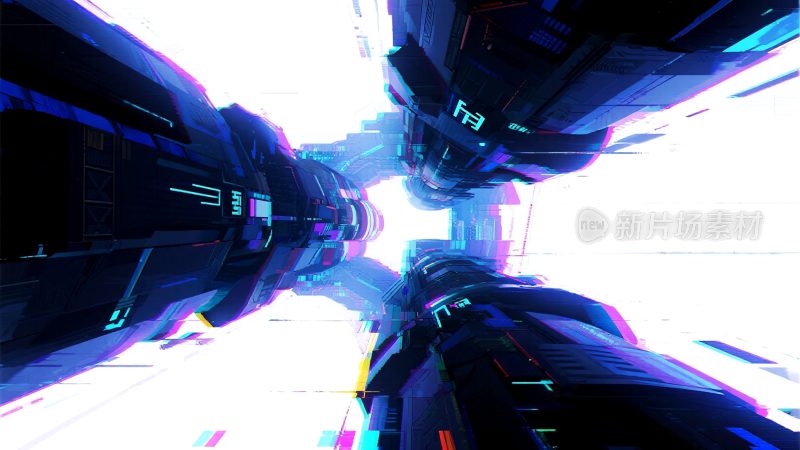未来科技感隧道场景
