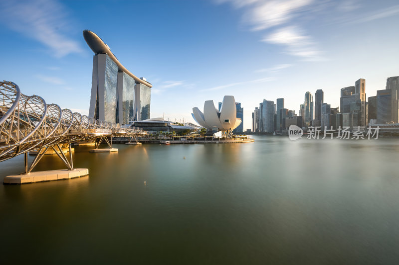 新加坡滨海湾金沙海滨奥林匹克蓝调夜景