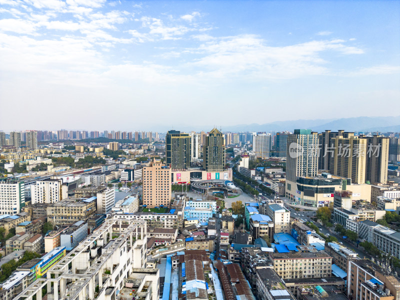 湖南怀化城市建设航拍摄影图