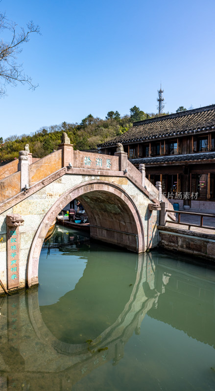 浙江宁波东钱湖韩岭老街水街景点景观