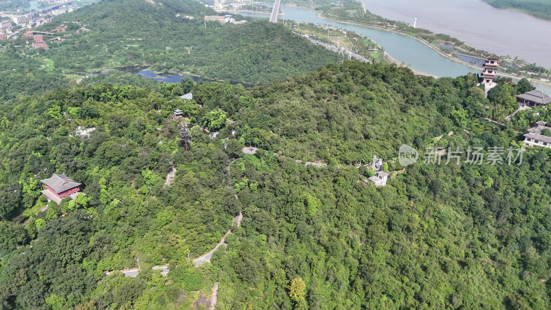 航拍鄂州西山4A景区