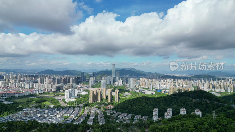 航拍台州大景白云飞瀑公园