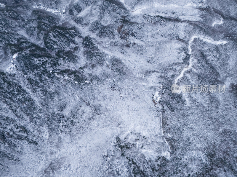 南阳老界岭冬季雪景风光