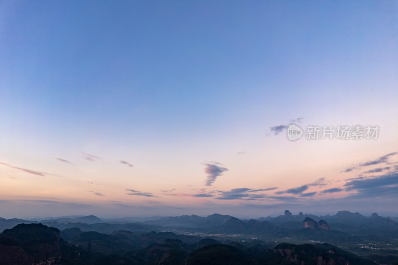 广东丹霞山景区自然风光航拍摄影图