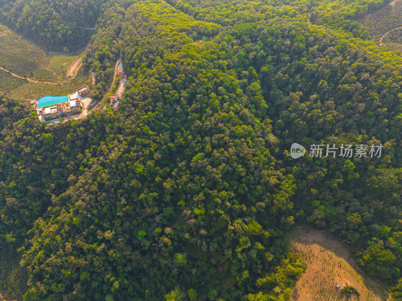 空中俯瞰山林度假屋