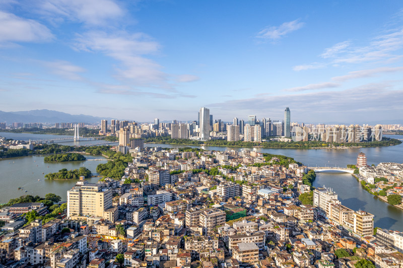 广东惠州城市风景航拍