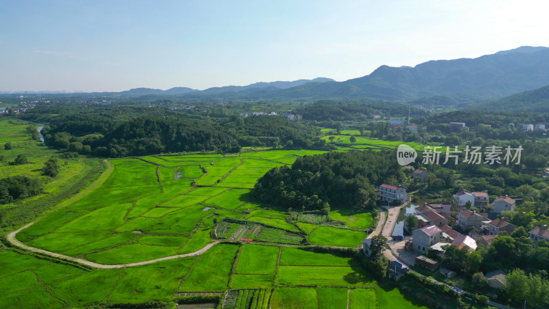 航拍湖北武汉黄陂区木兰湖景区