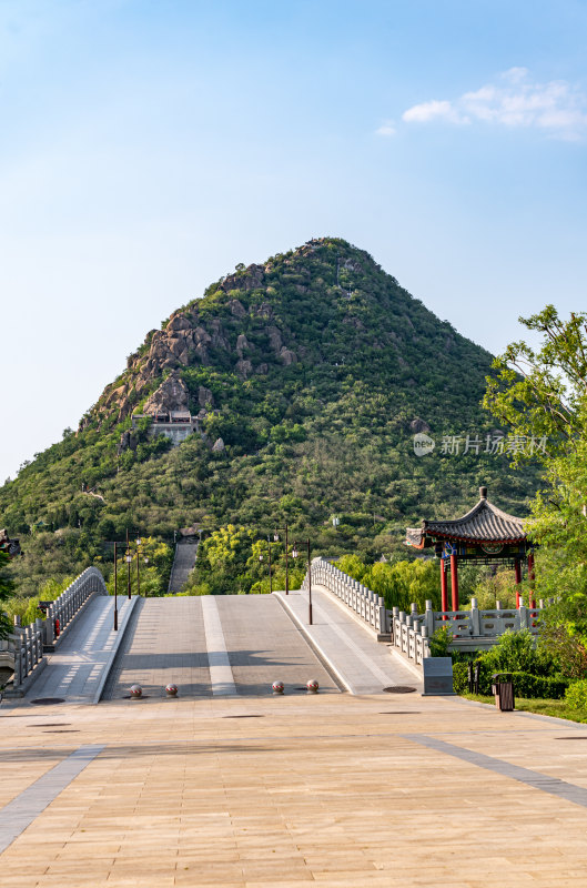 济南华山湿地公园华山湖自然景观