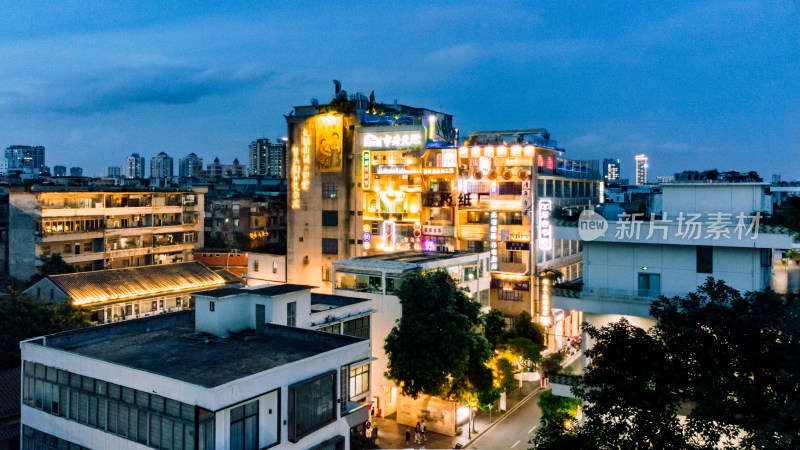 广州番禺西方大院夜景全景