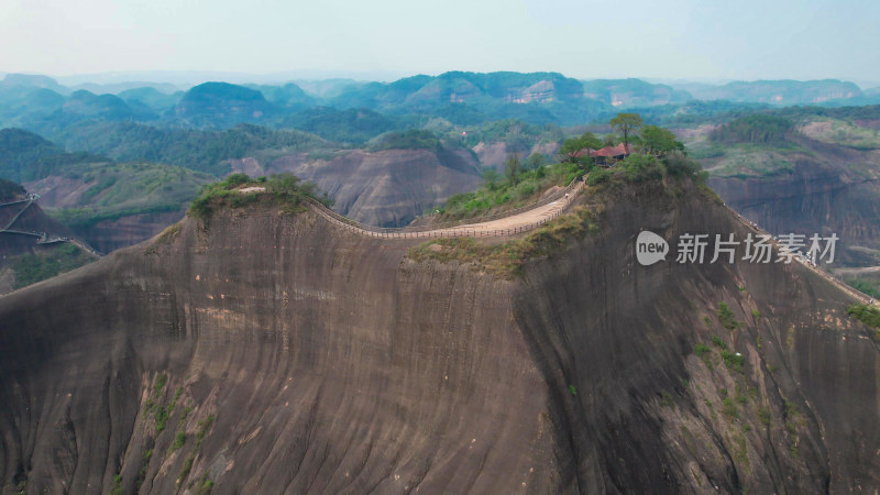 郴州高椅岭丹霞地貌风景区航拍图