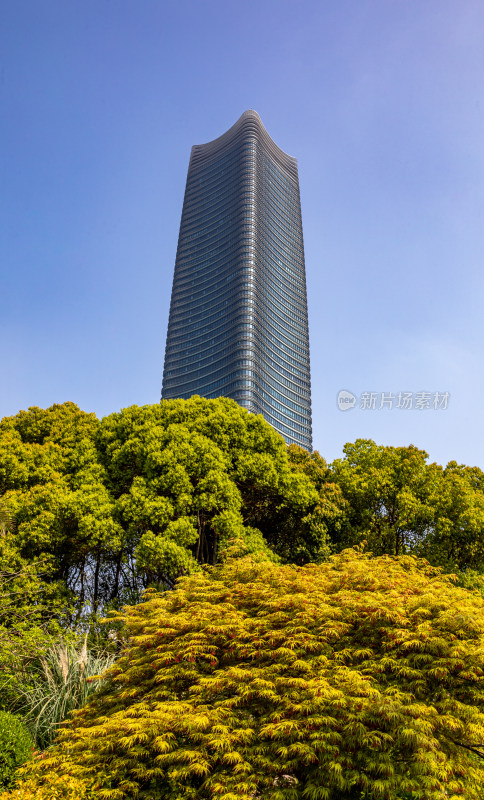 上海虹口北外滩滨江绿地城市建筑景观