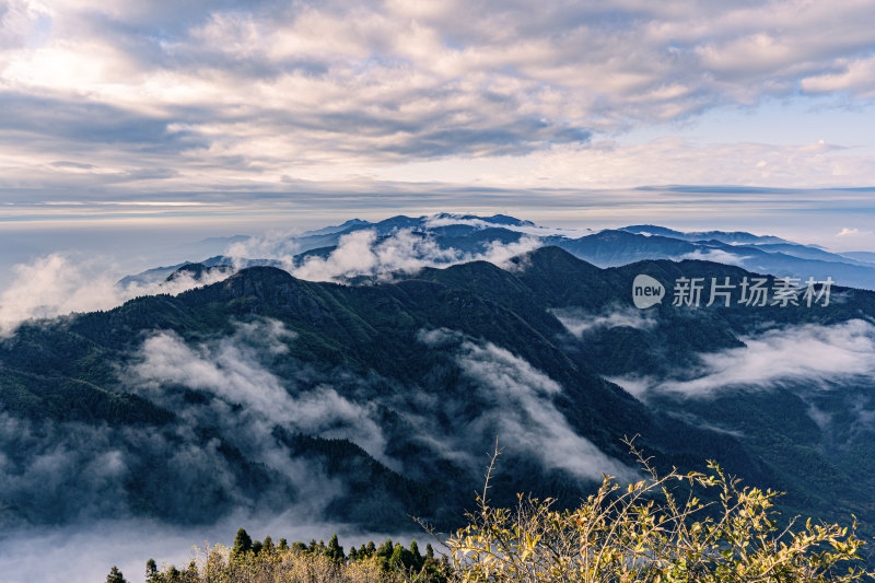 南岳衡山祝融峰山区风光航拍