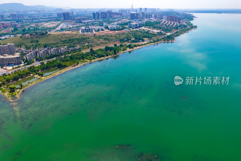 河南平顶山城市大景航拍图