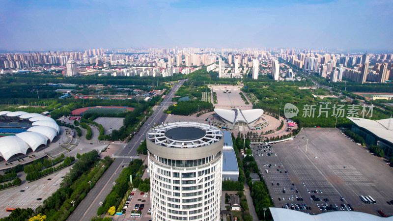 河北沧州新城区城市建设航拍图