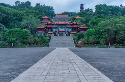 广州南沙天后宫旅游景区中式传统古建筑