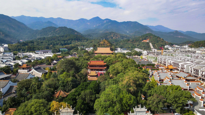 航拍南岳大庙5A景区历史文化建筑